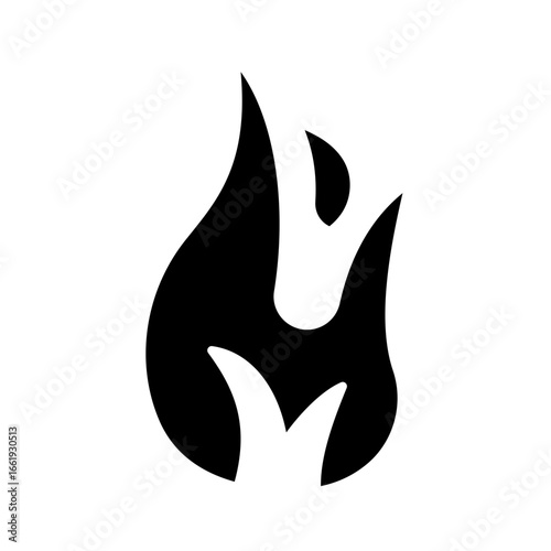 flame solid black style