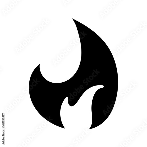 flame solid black style