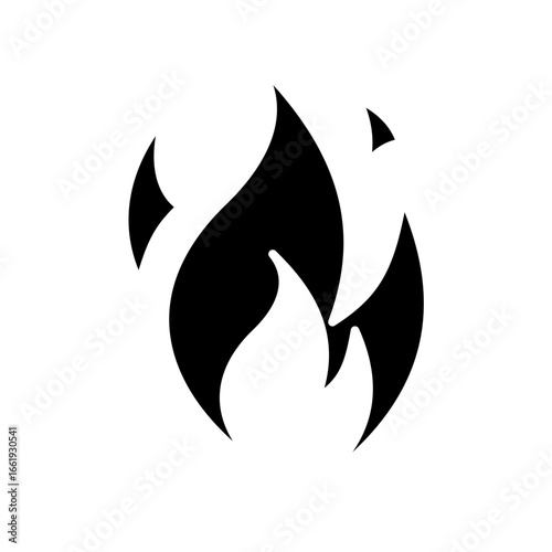 flame solid black style