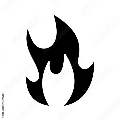 flame solid black style