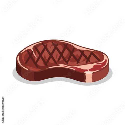 Cooked steak vector design for motion graphics
