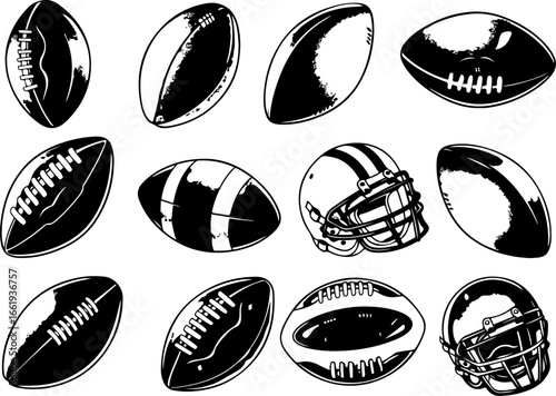 "American Football Icons Set"