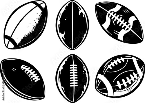 "American Football Icons Set"