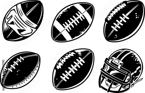 "American Football Icons Set"