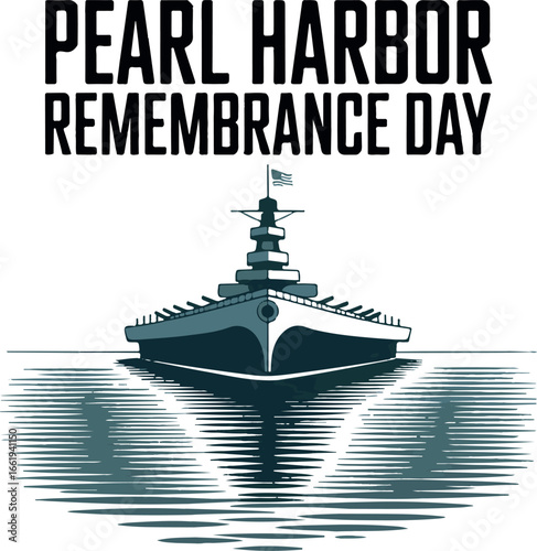 Pearl Harbor Remembrance Day T-shirt design, Minimalist T-Shirt Mockup for Pearl Harbor Remembrance Day, Veterans Day, and Memorial Day Tribute