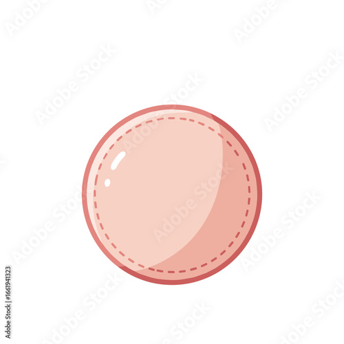 Makeup remover pad in a simple flat design isolated