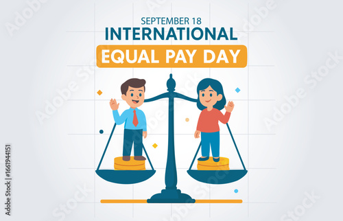September 18 – International Equal Pay Day Banner