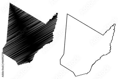 Kgatleng District (Districts of Botswana, Republic of Botswana) map vector illustration, scribble sketch Kgatleng map