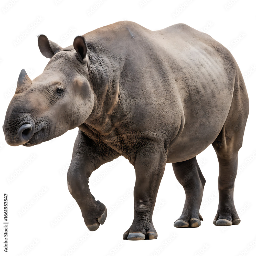 Obraz premium The large prehistoric South American mammal Toxodon isolated on a transparent background png