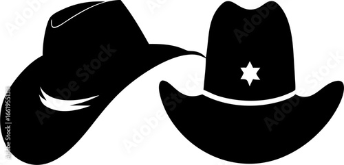 Classic country western cowboy leather hat isolated on white background