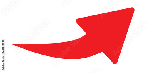 Red ,black Curved arrow set. Curved Arrows sign. Set of curved arrows isolated on white background. arrow twisted in various directions. Collection of pointers. Vector illustration