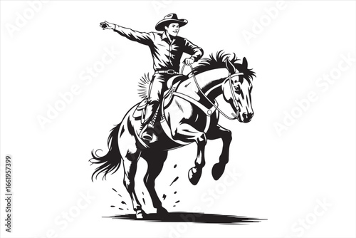Horse Silhouette Vector – Running Wild Animal Illustration