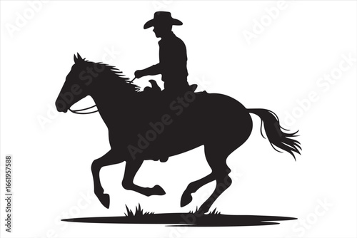 Horse Silhouette Vector – Running Wild Animal Illustration
