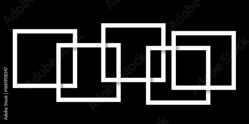Abstract white lines on black background. luxury white geometric random lines with pattern. Modern white transparent material in triangle and squares shapes. abstract background vector illustration.