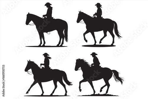 Horse Silhouette Vector – Running Wild Animal Illustration