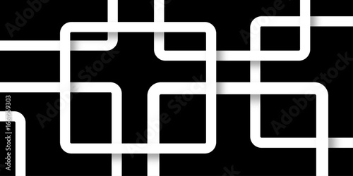 Abstract white lines on black background. luxury white geometric random lines with pattern. Modern white transparent material in triangle and squares shapes. abstract background vector illustration.