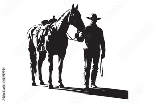 Horse Silhouette Vector – Running Wild Animal Illustration
