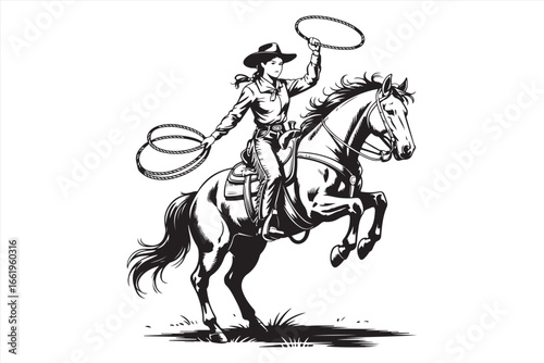Horse Silhouette Vector – Running Wild Animal Illustration