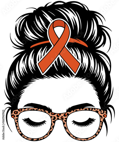 Leukemia Awareness Messy Bun