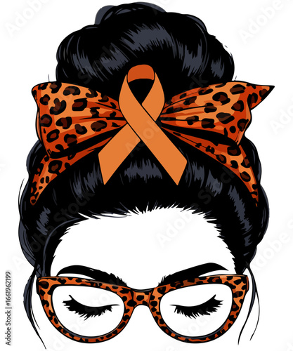 Leukemia Awareness Messy Bun