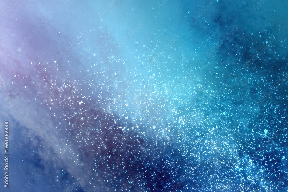 Fototapeta premium Vibrant cosmic background with stars and nebula showcasing shades of blue and purple
