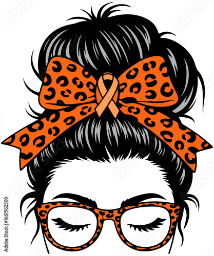 Leukemia Awareness Messy Bun