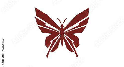 Geometric butterfly artwork with bold angular wings