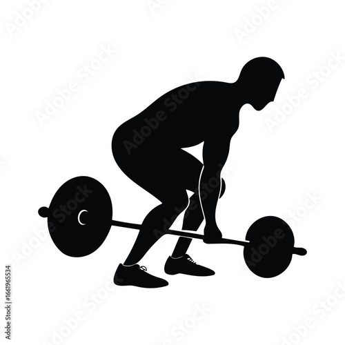 Powerful Silhouette of Strength and Form | deadlift exercise
