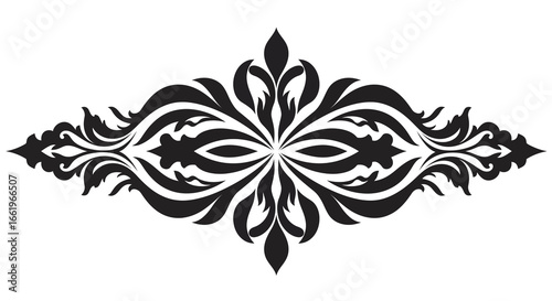 Elegant ornamental design with symmetrical floral pattern