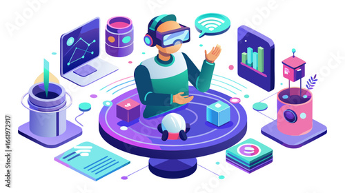 Immersive Virtual Reality Experience Exploring the Metaverse with AI