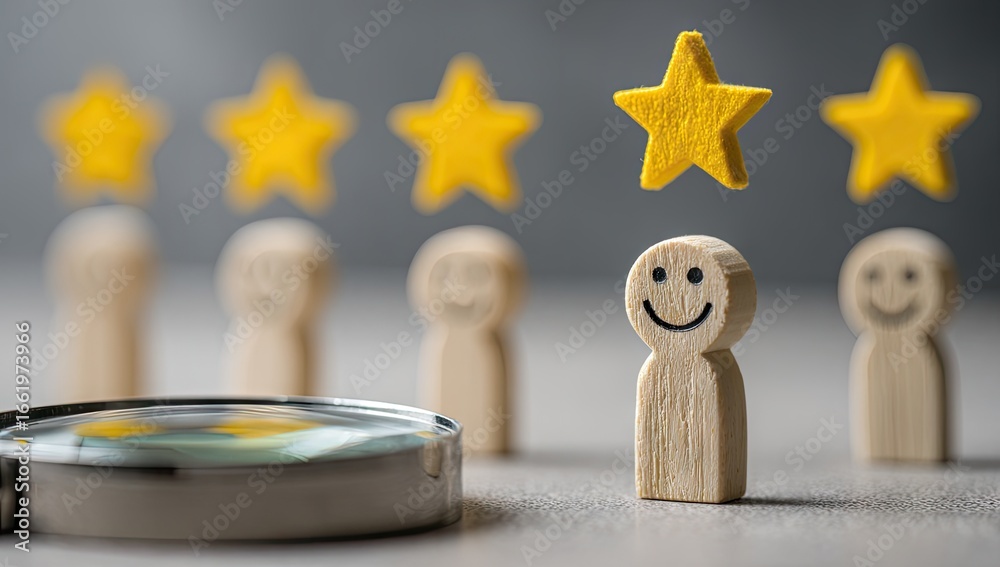 Fototapeta premium Positive customer feedback, magnified