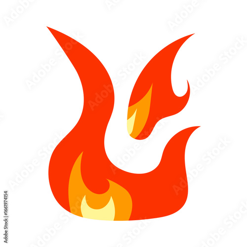 flame flat style