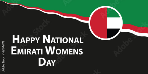 Emirati Womens Day web vector banner design illustration