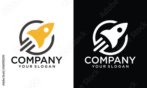 Creative rocket launch vector logo icon design. rocket logo icon vector template for business start up creative logo