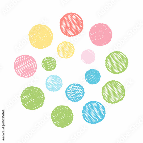 クレヨンで描いたまる