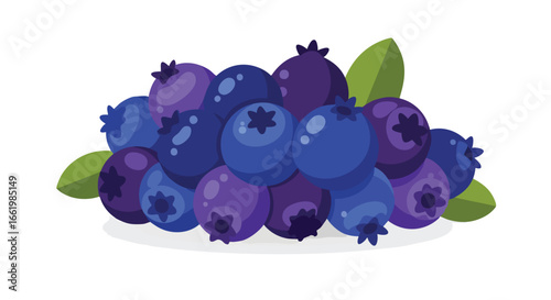 Vibrant blueberry cluster illustration showcasing fresh produce and natural sweetness, ideal for food and nutrition projects or creative designs