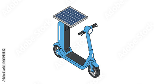 Electric scooter with solar panel: sustainable urban mobility solution