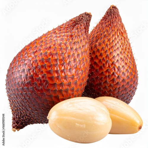 Salak fruit, white isolate background