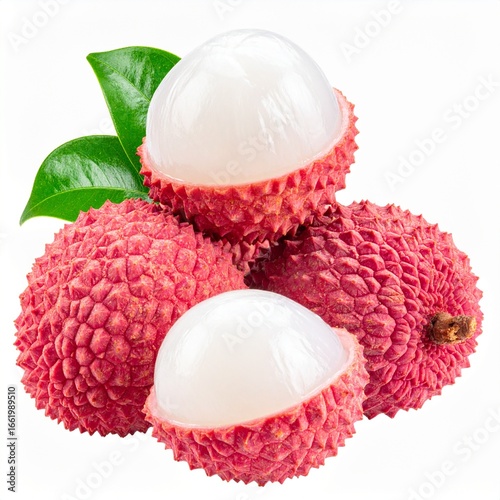 Lychee, white isolate background