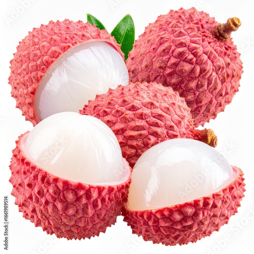 Lychee, white isolate background