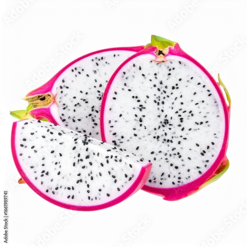 Dragon fruit, white isolate background