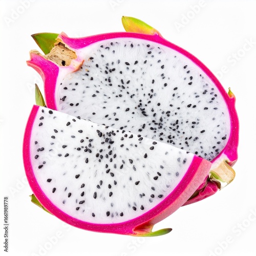 Dragon fruit, white isolate background