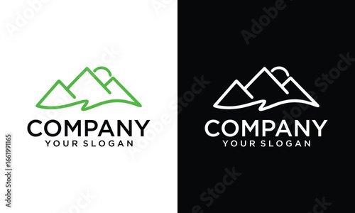 Creative Nature Farm logo design with sun, leaf and water