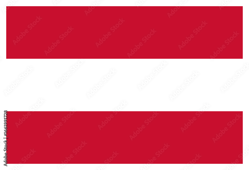 Naklejka premium Transparent PNG file of vector graphic of the Austrian flag. Comprised of two horizontal red stripes and a white stripe in the middle