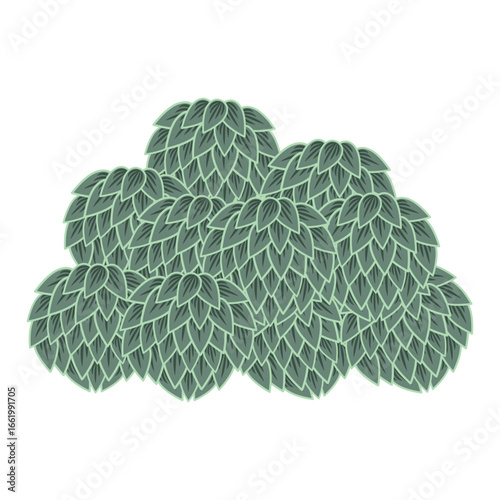Indian Tropical Tree and Leaf Vector Illustrations in Pichwai and Mughal Folk Art Style