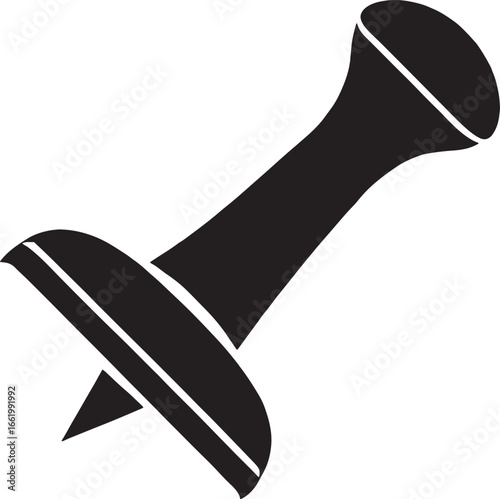 Simple Push Pin Icon Illustration