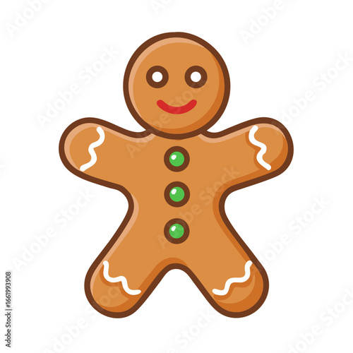 gingerbread man isolated on white