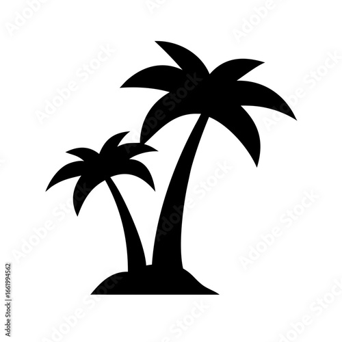Vector silhouettes of palm trees for tropical beach and summer designs scalable illustration for graphic projects vector silhuotess