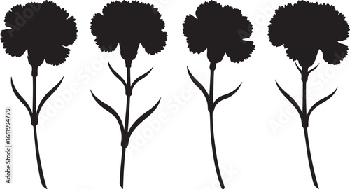 Three tall office building silhouettes with many windows isolated on white background silhouette