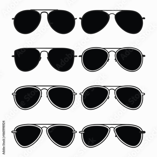 Collection of aviator sunglasses in various styles